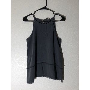 Cloth & Stone black gray stone washed halter tank